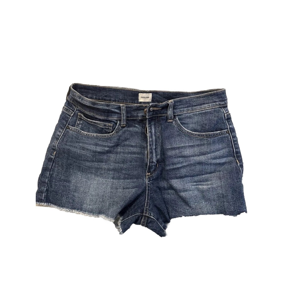 Sneak Peek Distressed Cut Off Denim Jean Shorts Frayed Hem High Rise Waist 30